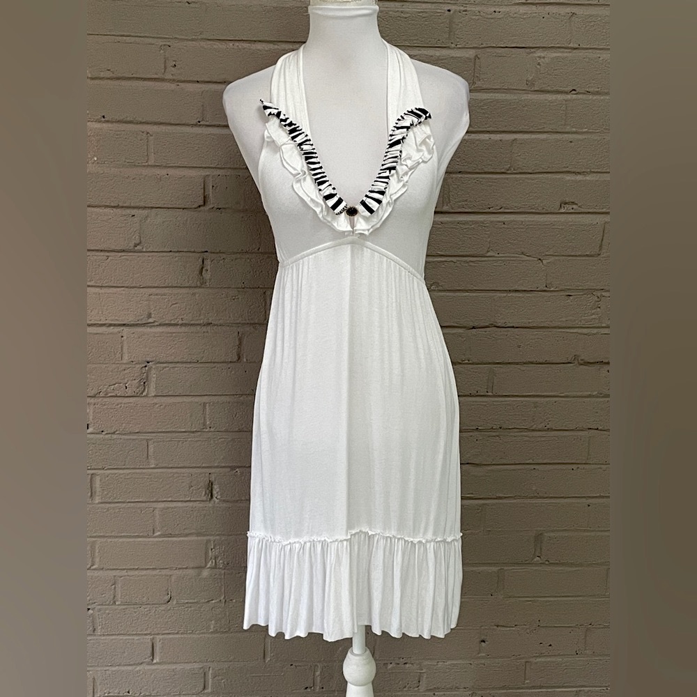 Smack Parlour White halter pin-up dress M-L